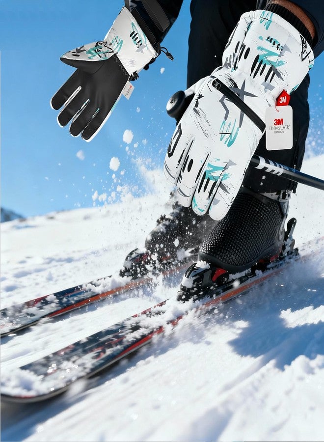 faralite Waterproof ski Gloves (M, Graffiti) - Image 4